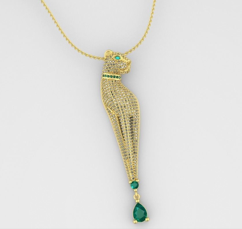 tiger pendant  3D print model_3