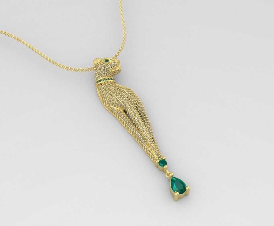 tiger pendant  3D print model_4