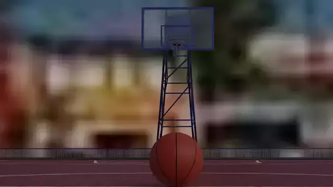 3D MODEL BASKETBALL COURT