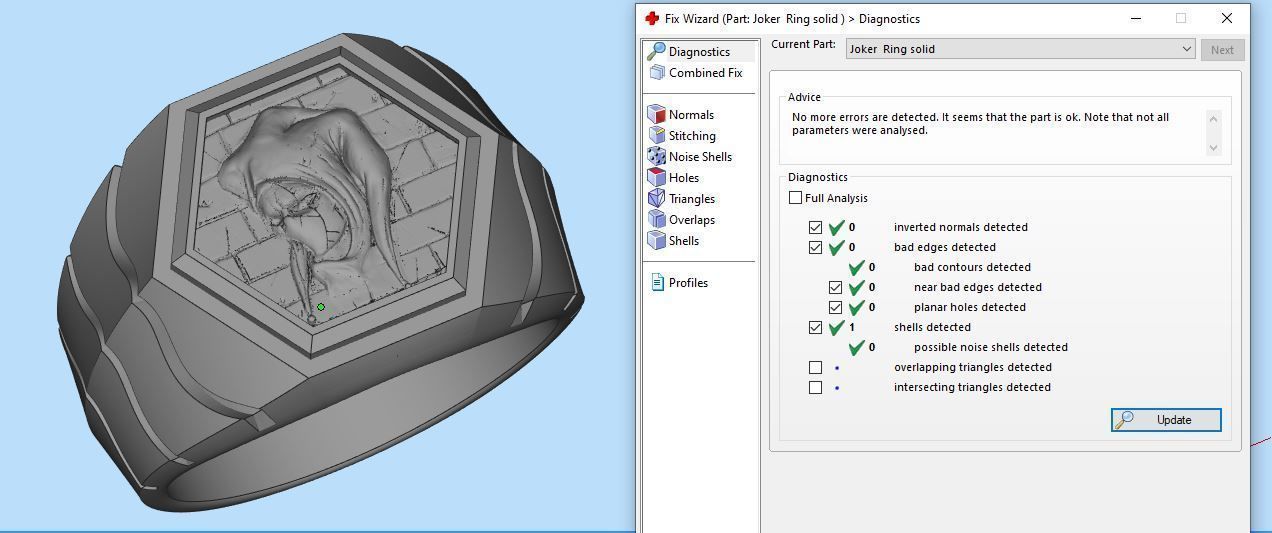 Joker ring Silver Gold Print 3D print model_5