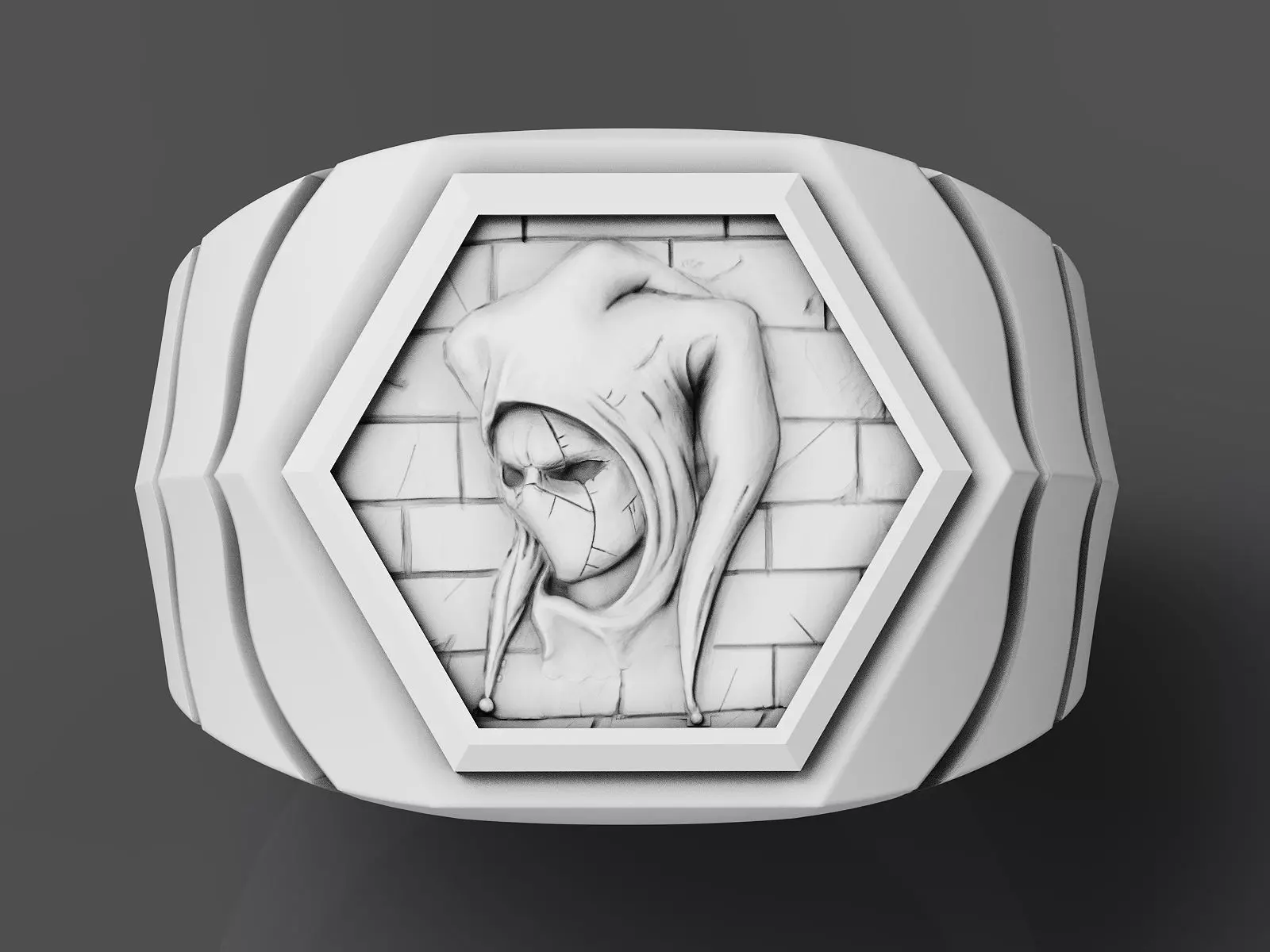 Joker ring Silver Gold Print 3D print model_0