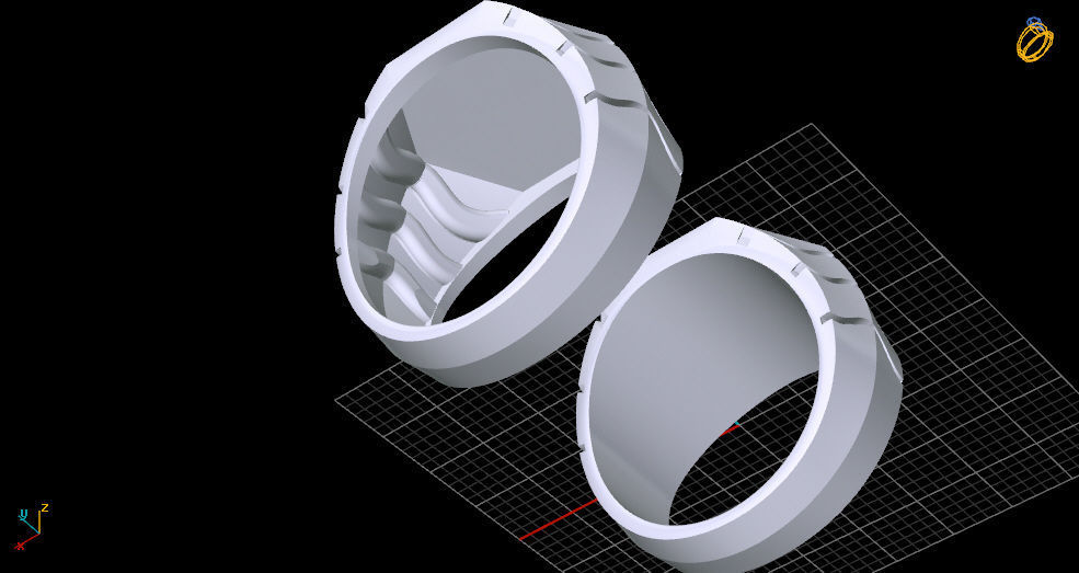 Joker ring Silver Gold Print 3D print model_7