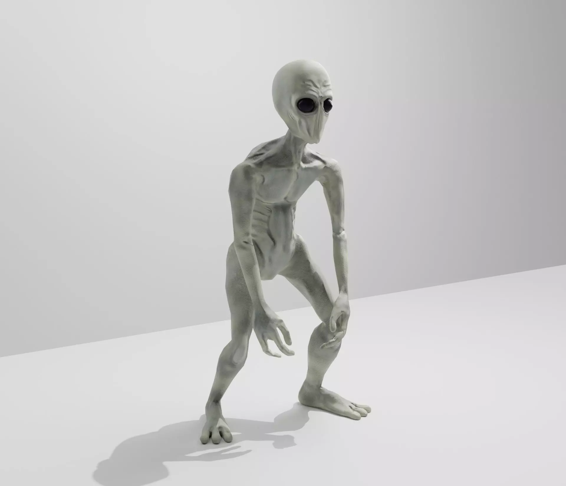 Alien humanoid Low-poly 3D model