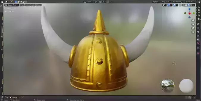 Gold Viking Helmet protective armor accessories