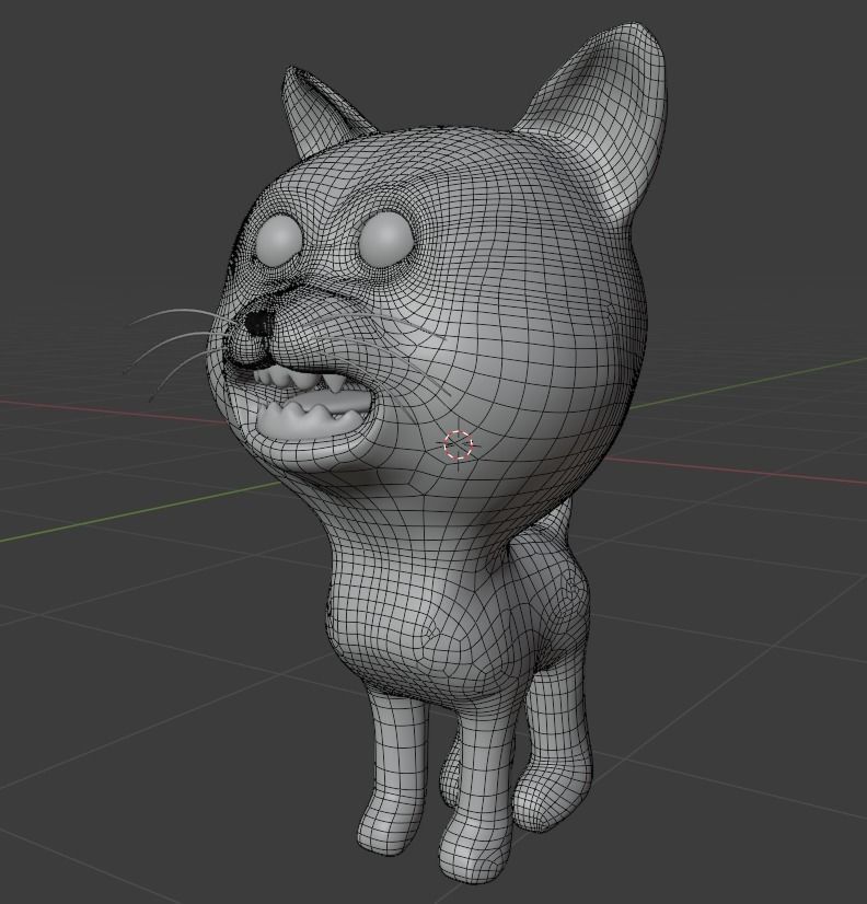 cartoon cat 02 3D model_5