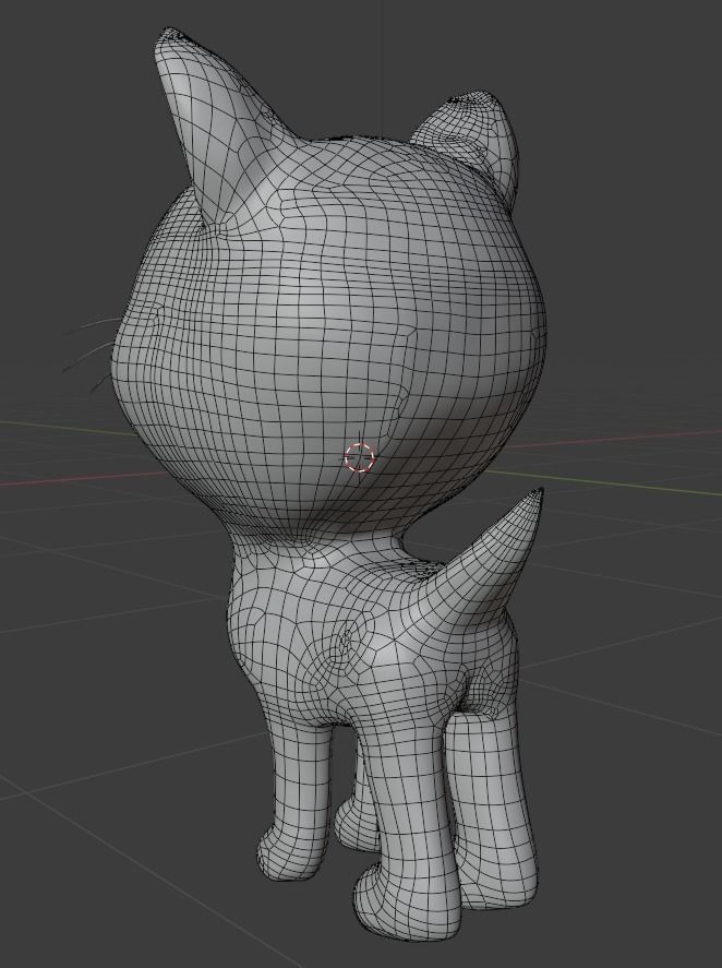 cartoon cat 02 3D model_4