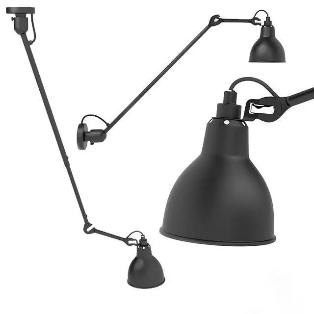 light wall lamp with arm Free low-poly 3D model