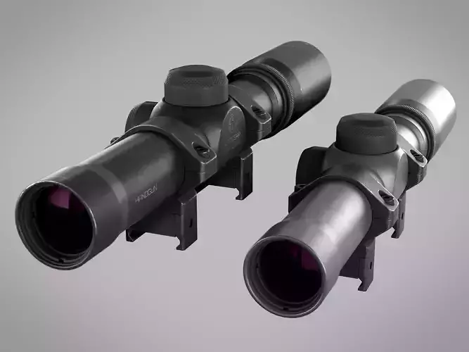 Handgun Scope Low-poly 3D model