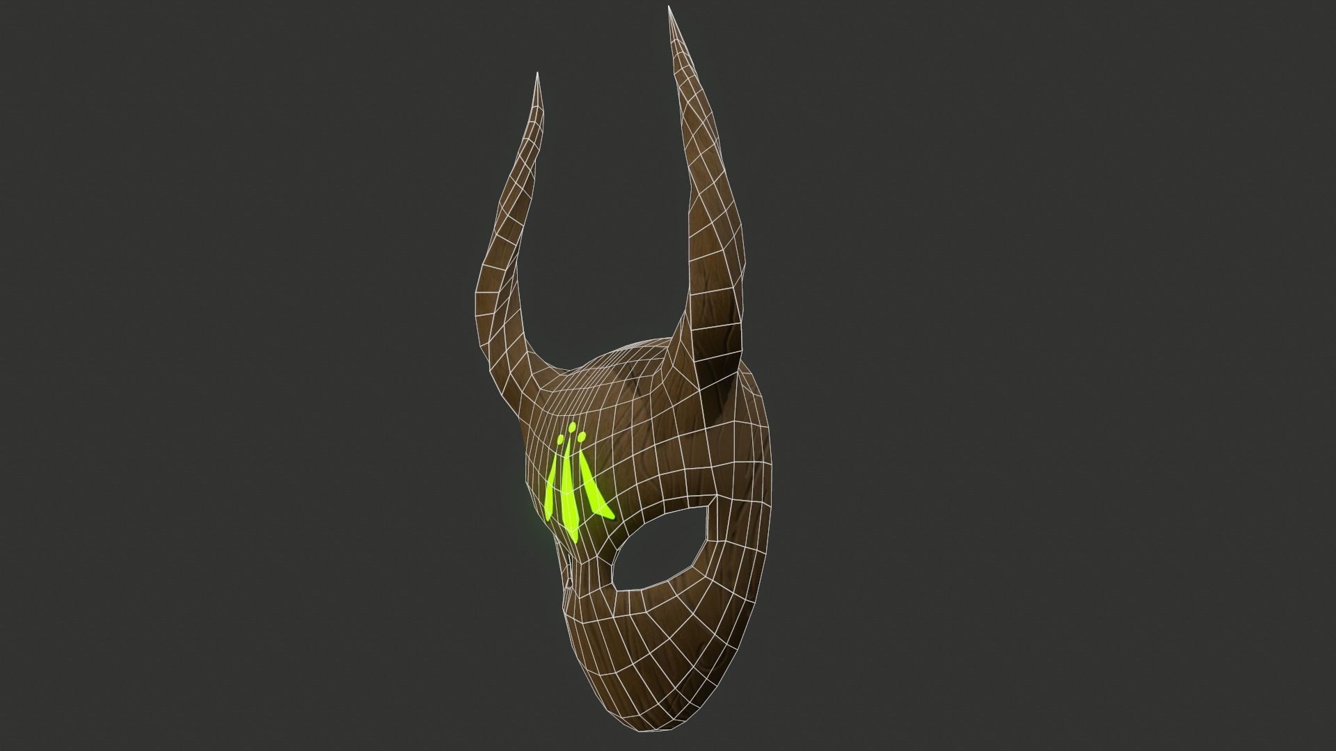 Stylized Druid Mask Low-poly 3D model_15