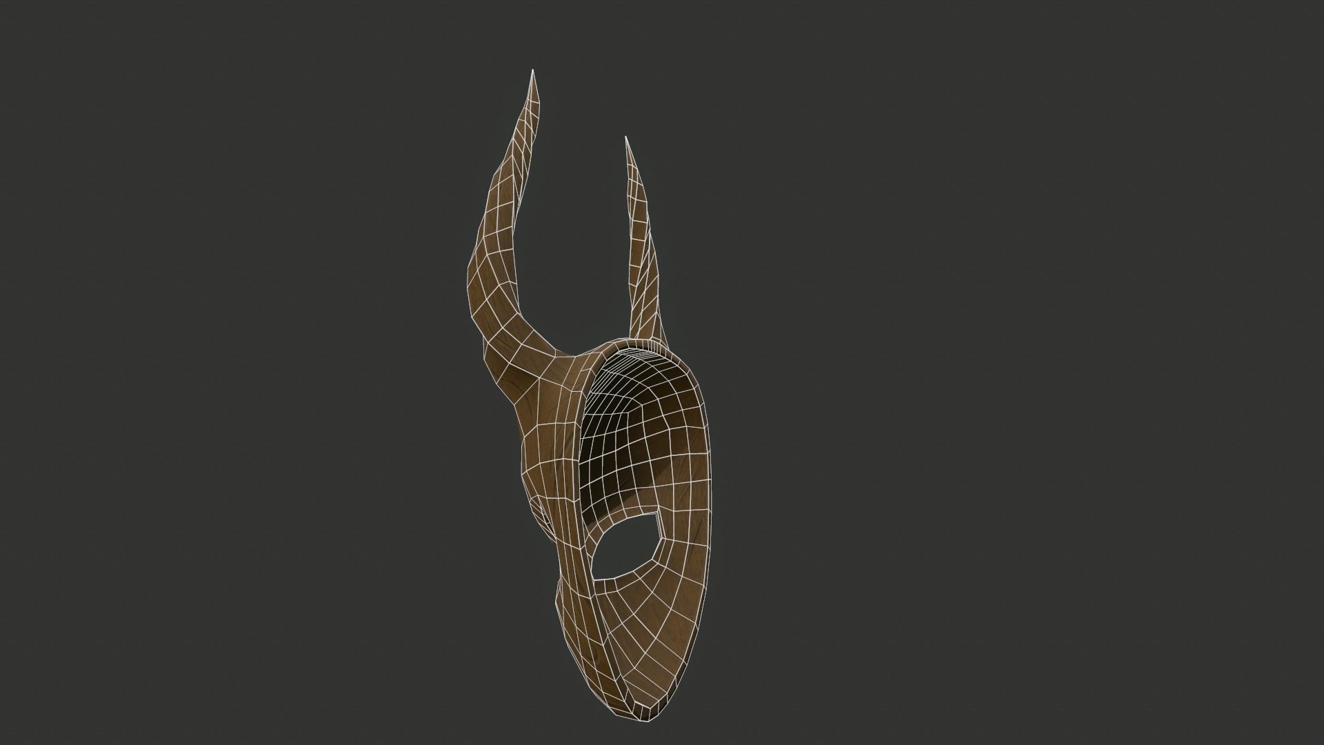 Stylized Druid Mask Low-poly 3D model_13