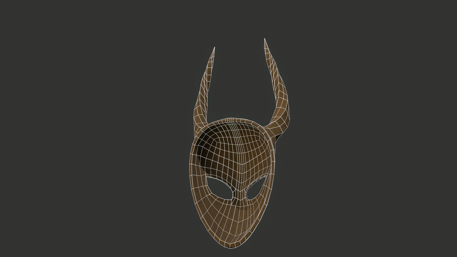 Stylized Druid Mask Low-poly 3D model_11