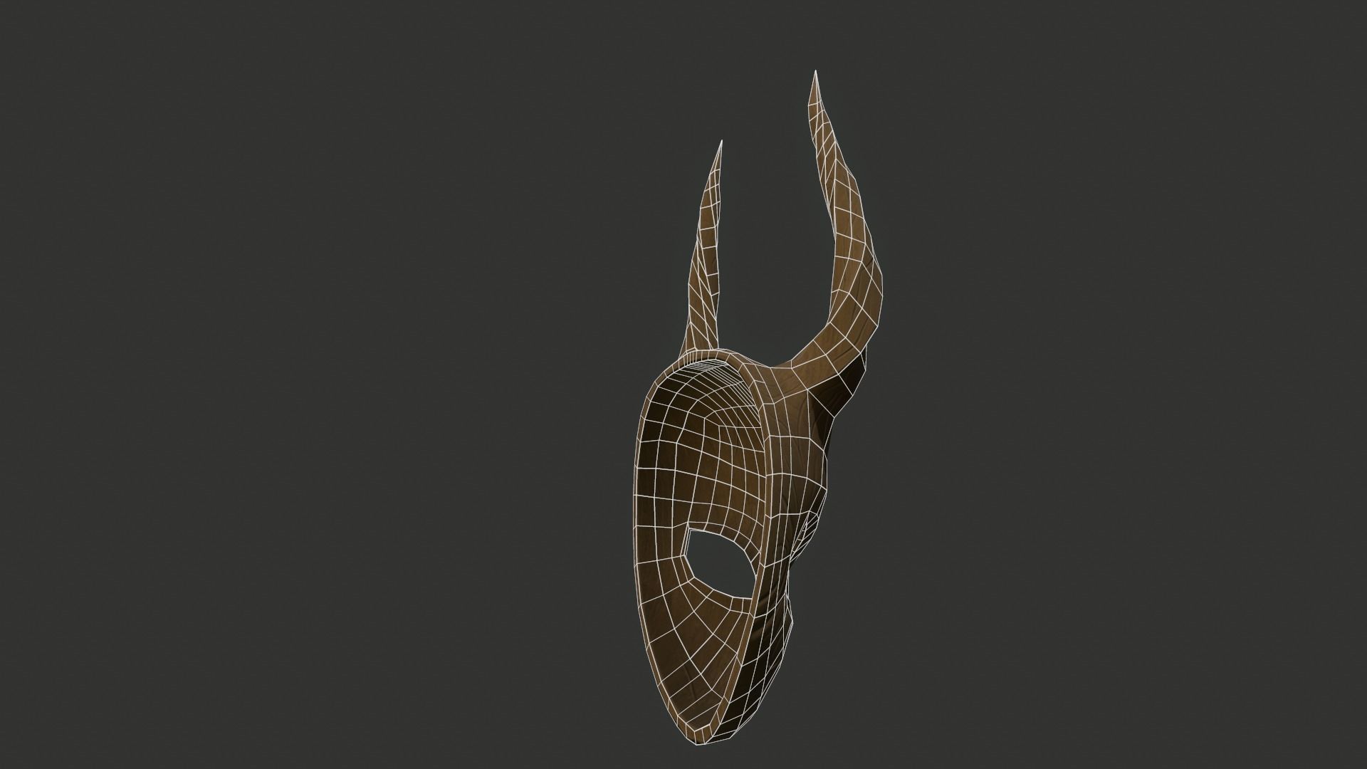 Stylized Druid Mask Low-poly 3D model_10
