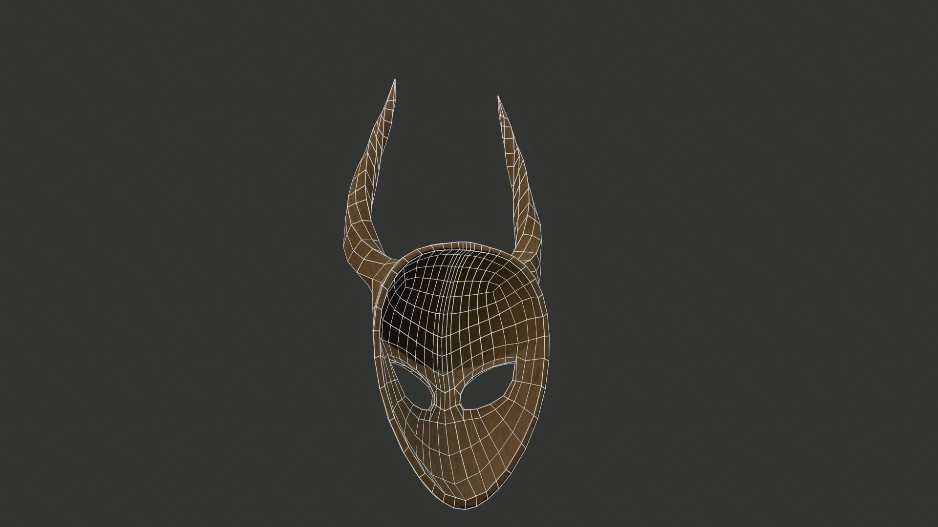 Stylized Druid Mask Low-poly 3D model_12