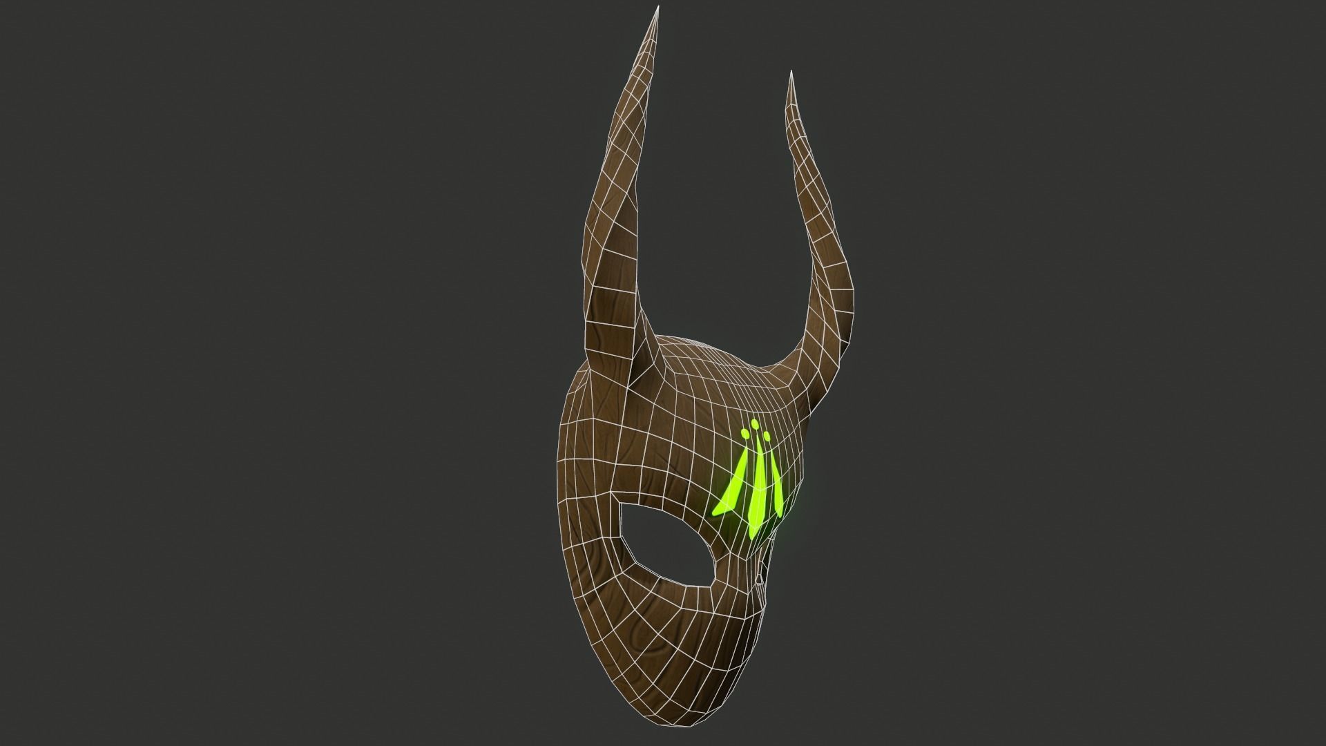 Stylized Druid Mask Low-poly 3D model_8
