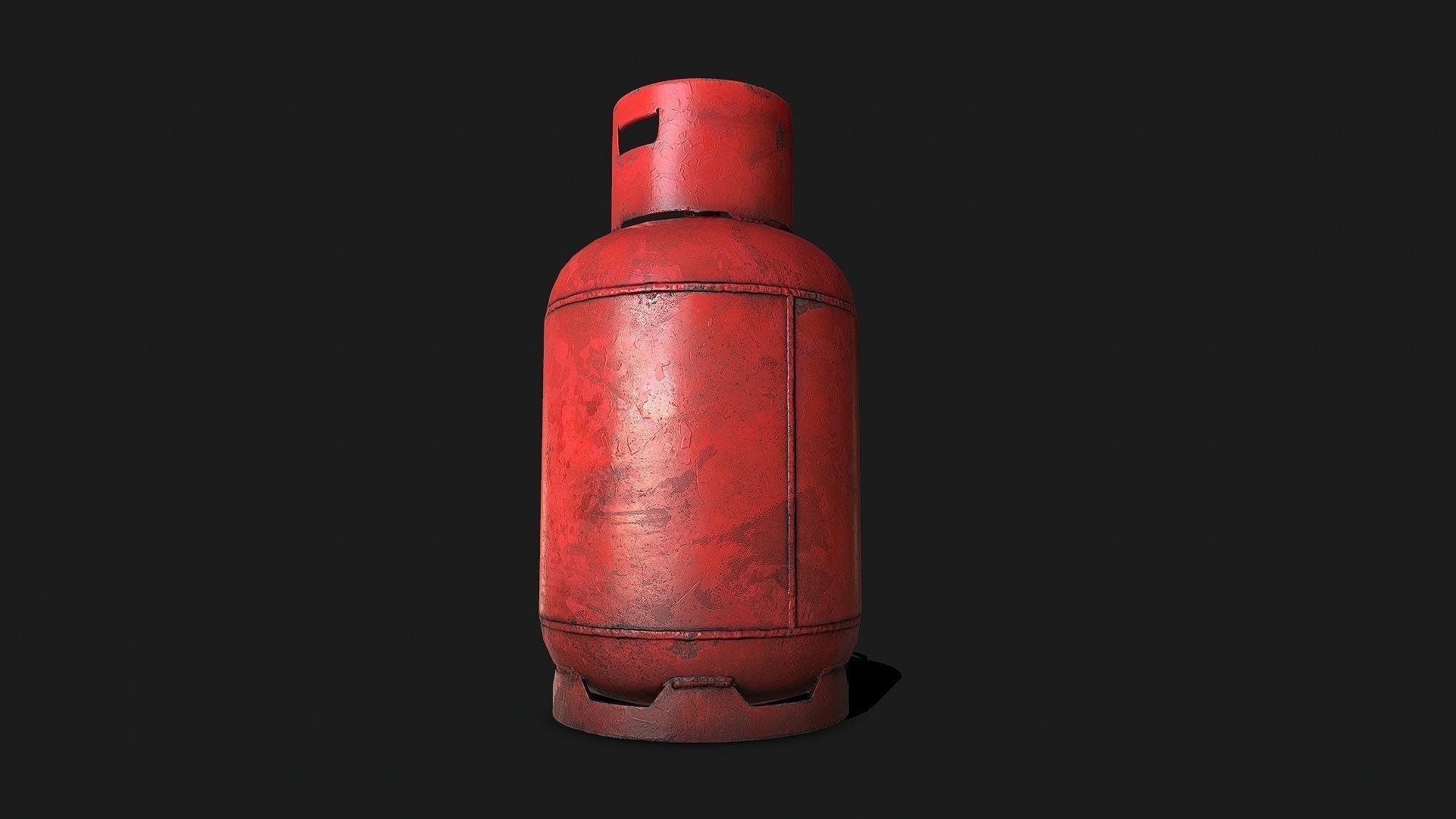 Propane Gas cylinder Low-poly 3D model_2