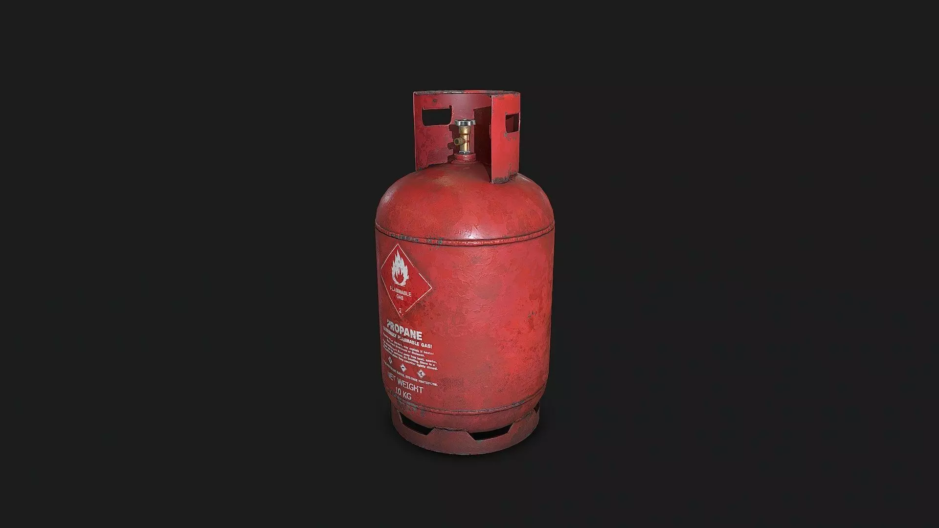 Propane Gas cylinder Low-poly 3D model_0