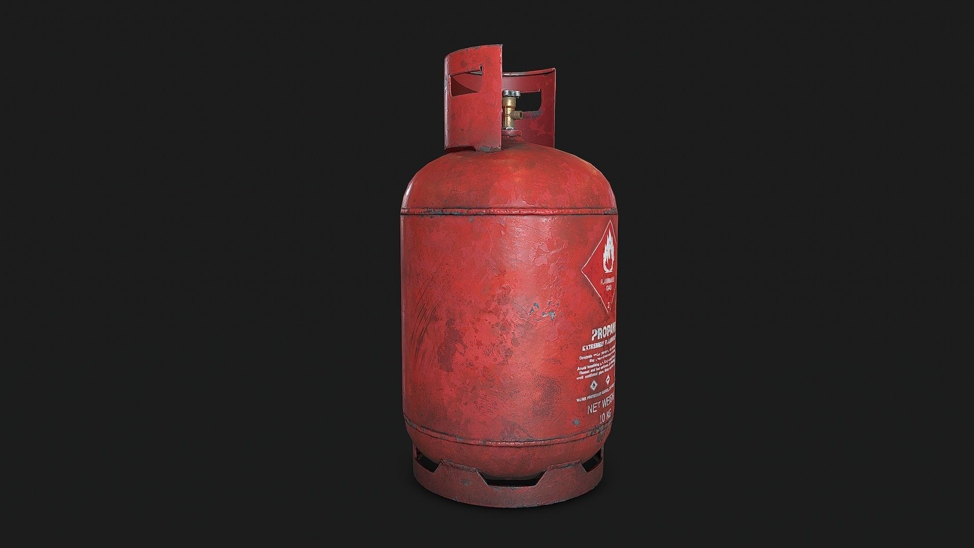 Propane Gas cylinder Low-poly 3D model_1