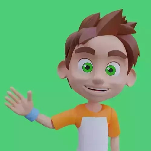 Character Stylized Boy Low-poly