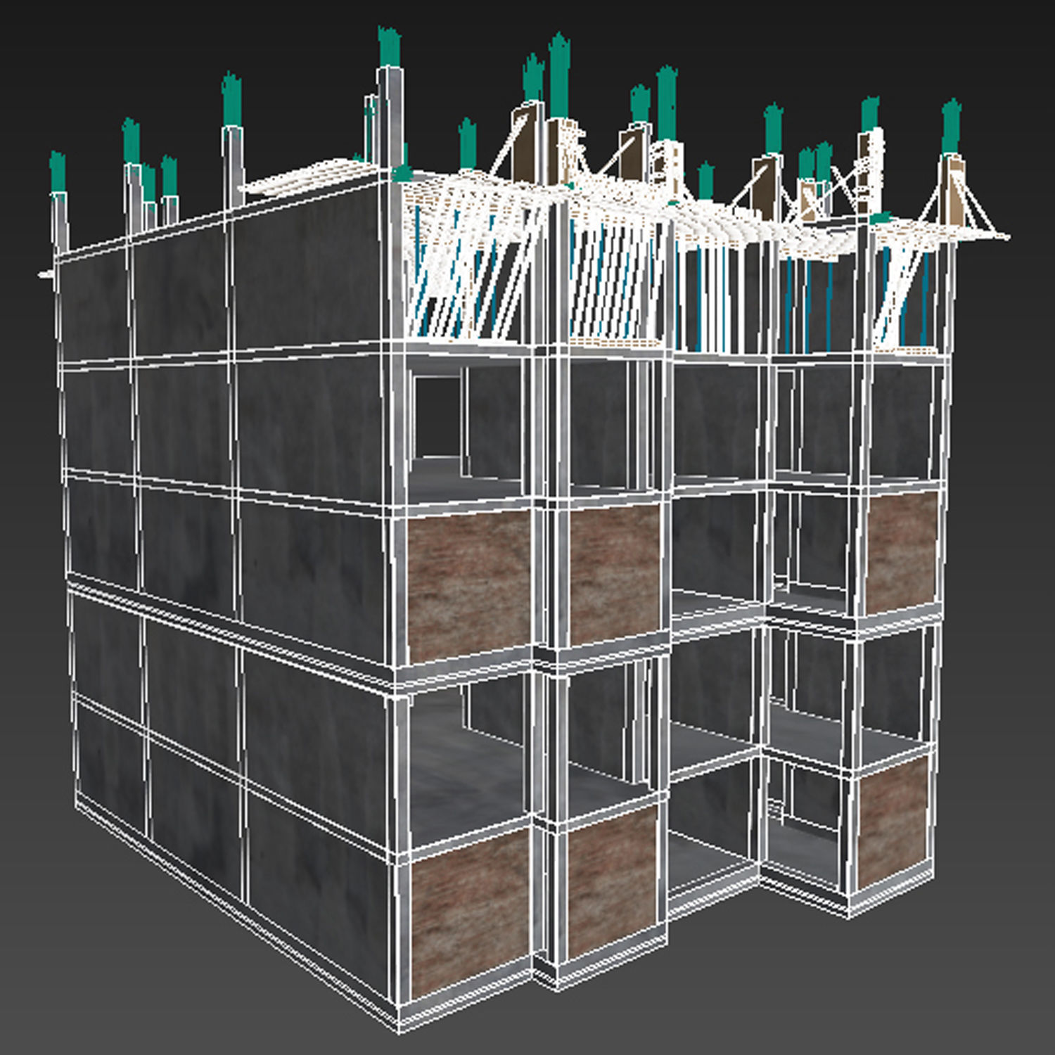 Construction Building 3D model_6