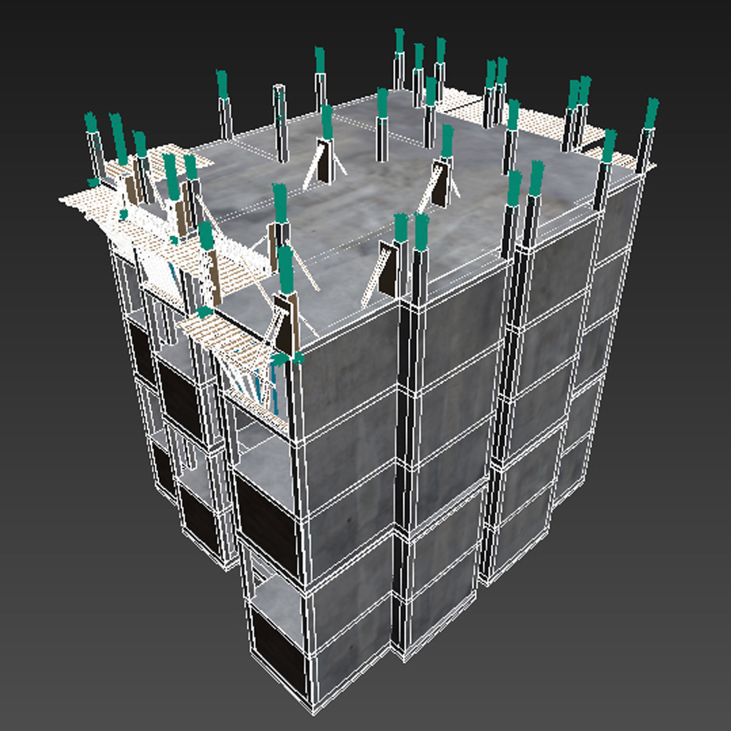 Construction Building 3D model_5