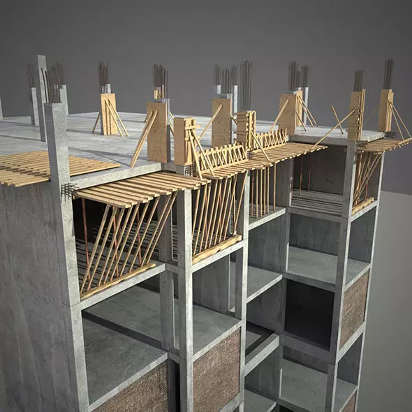 Construction Building 3D model_0