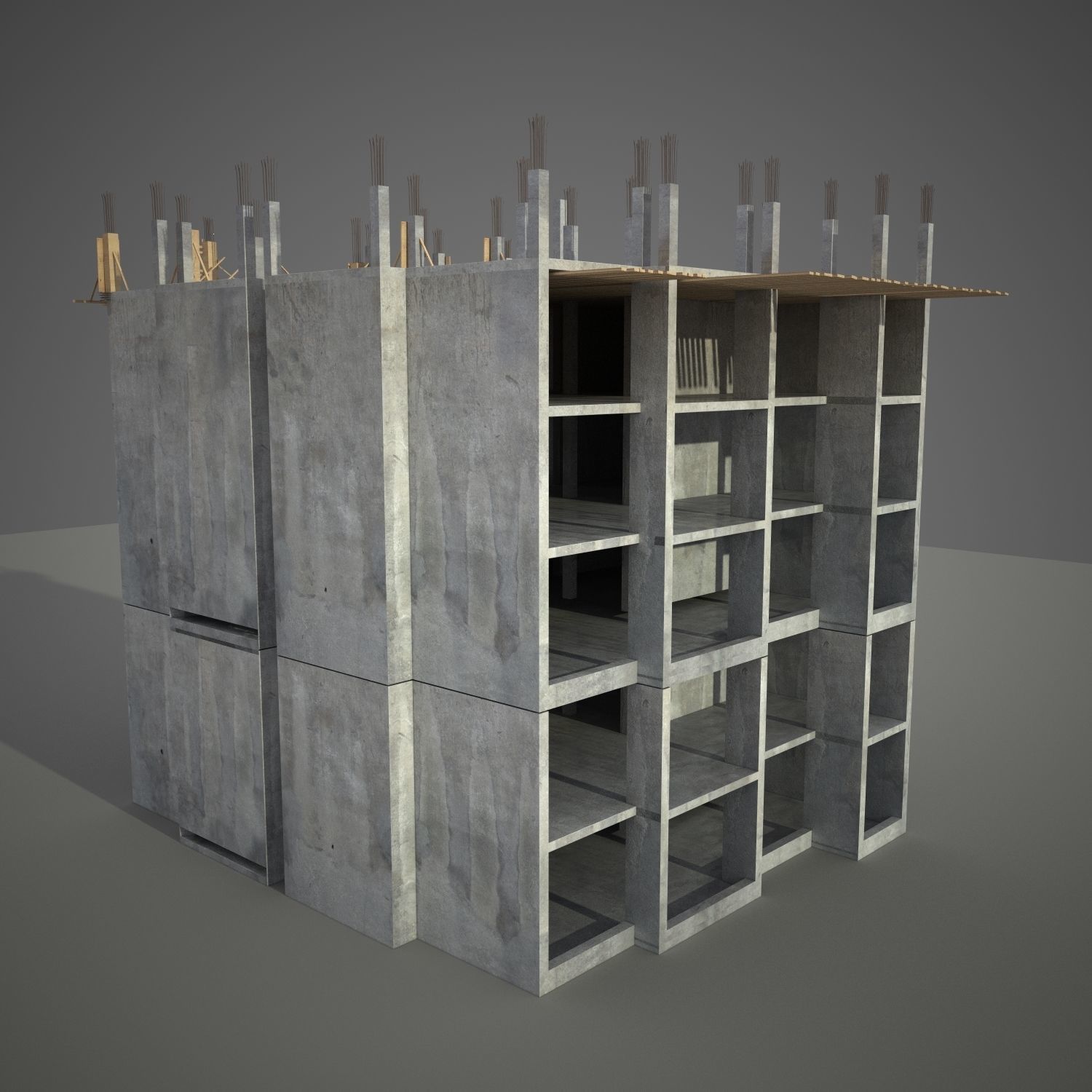 Construction Building 3D model_2