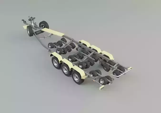 tri axle boat trailer model
