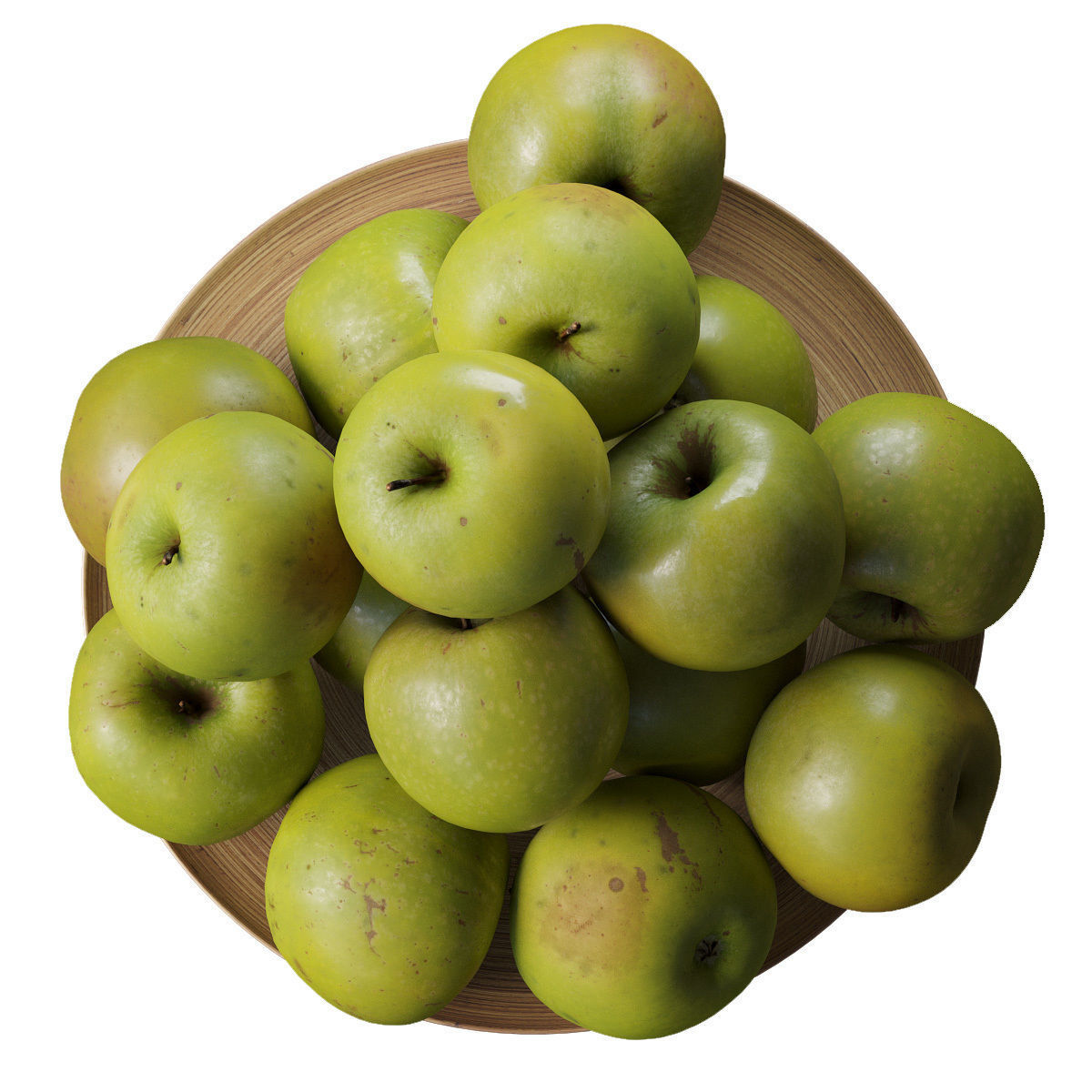 Granny Smith Apples - 4 models Low-poly 3D model_1