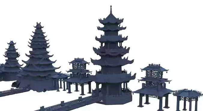 Fantasy Asian Towers Collection