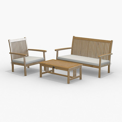 REDI GROUP garden set Low-poly 3D model