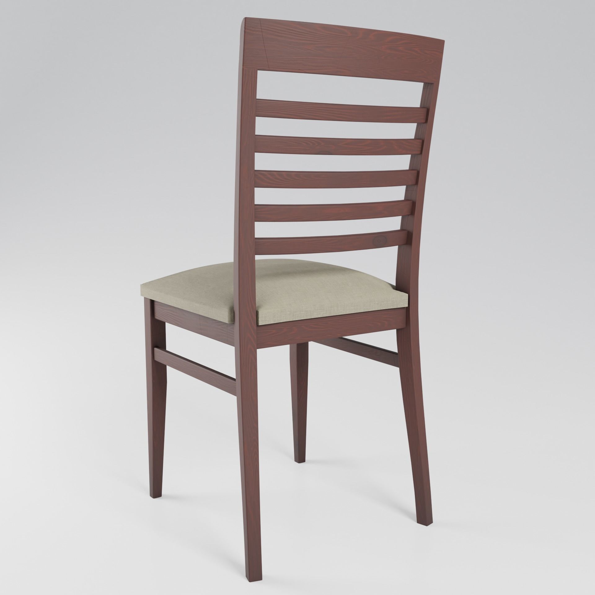 Wooden Dining Chair 3D model_5