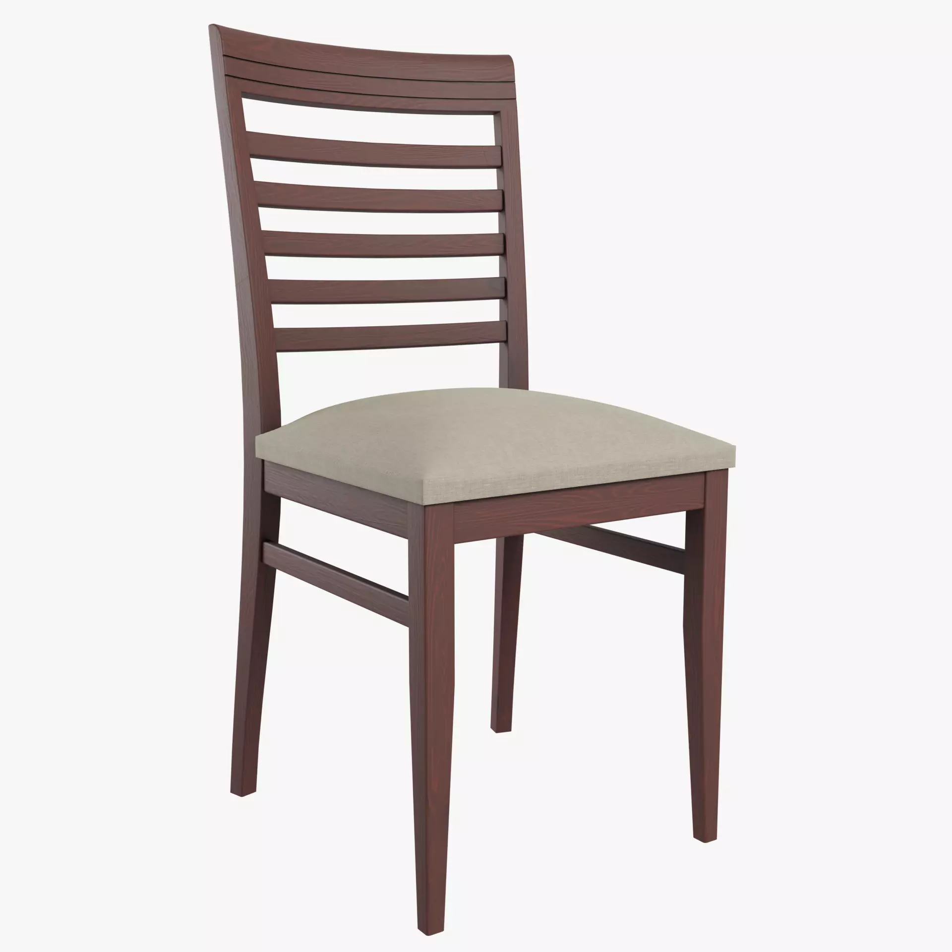 Wooden Dining Chair 3D model_0