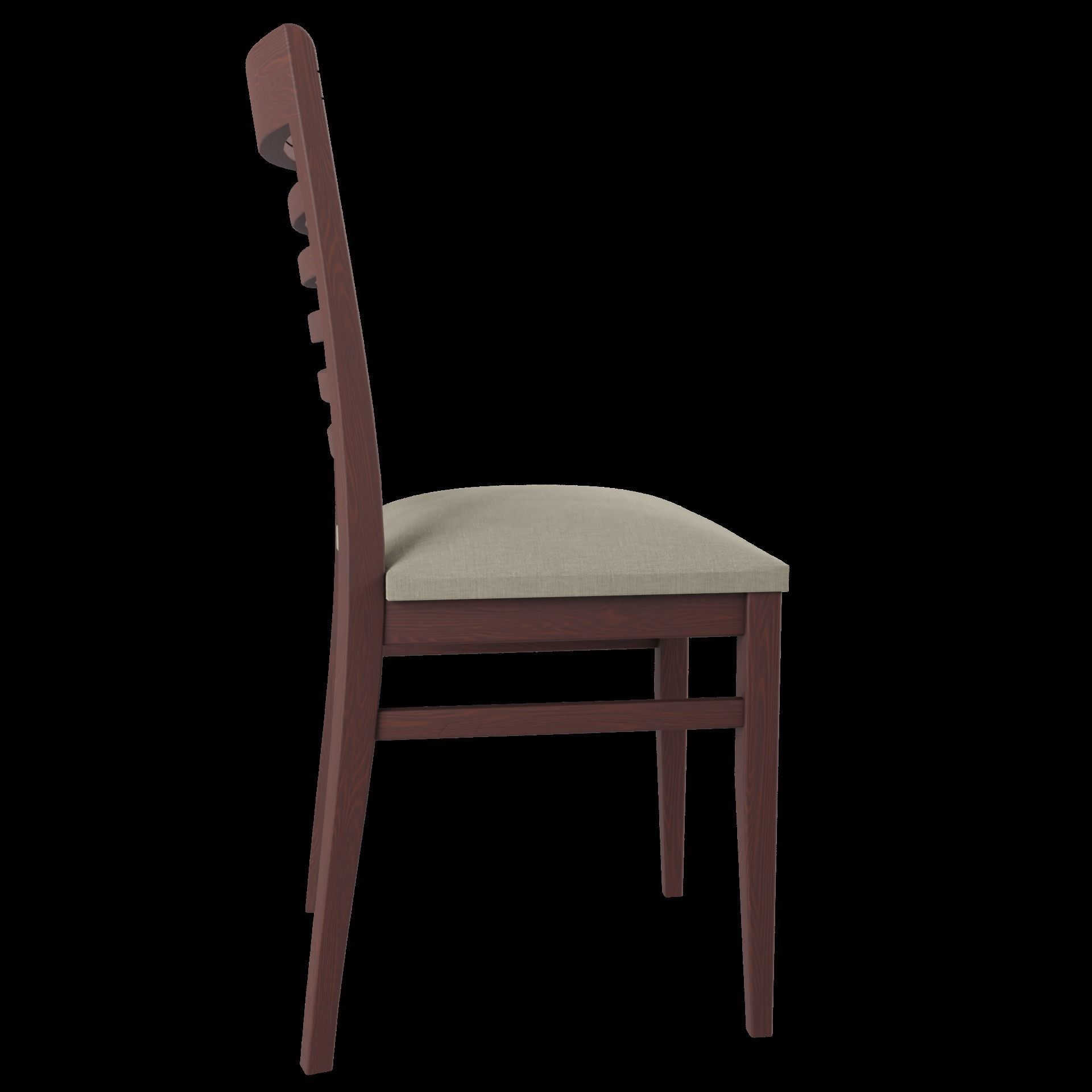 Wooden Dining Chair 3D model_2