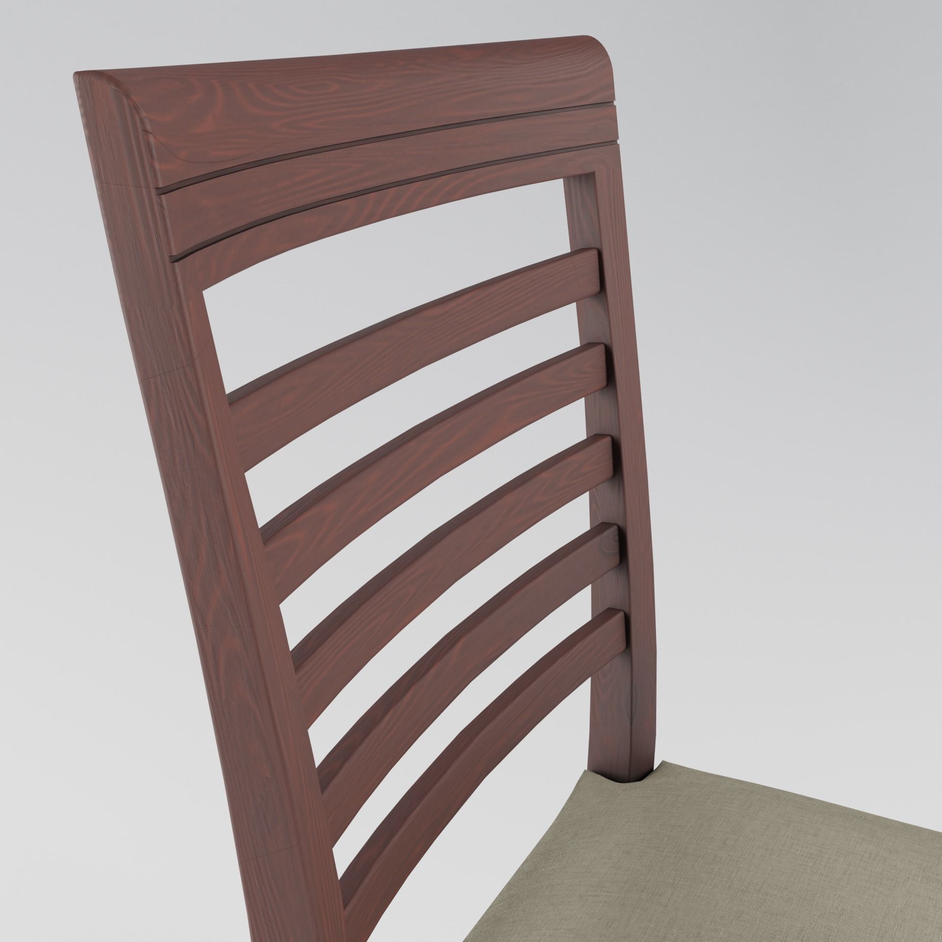Wooden Dining Chair 3D model_6