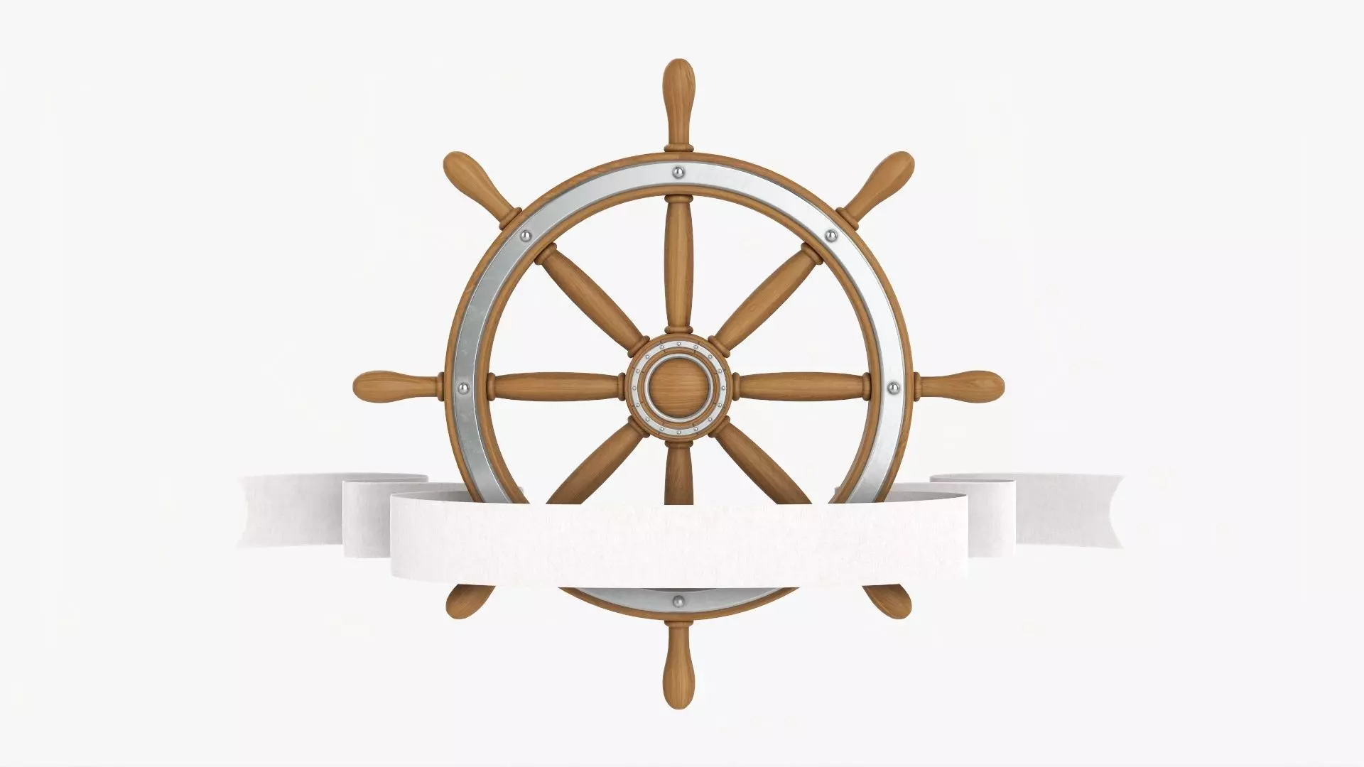 Banner with steering wheel 02 3D model_0