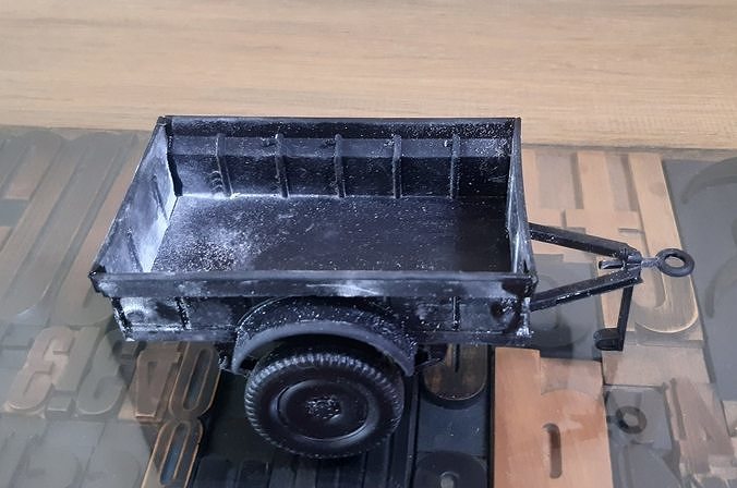 Jeep Willys  Bantam Trailer in  multiple scale 3D print model 4