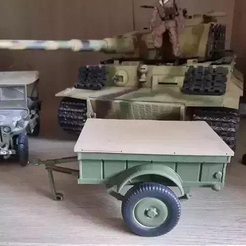 Jeep Willys  Bantam Trailer in  multiple scale 3D print model
