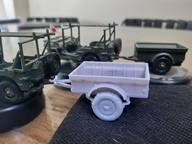 Jeep Willys  Bantam Trailer in  multiple scale 3D print model 5
