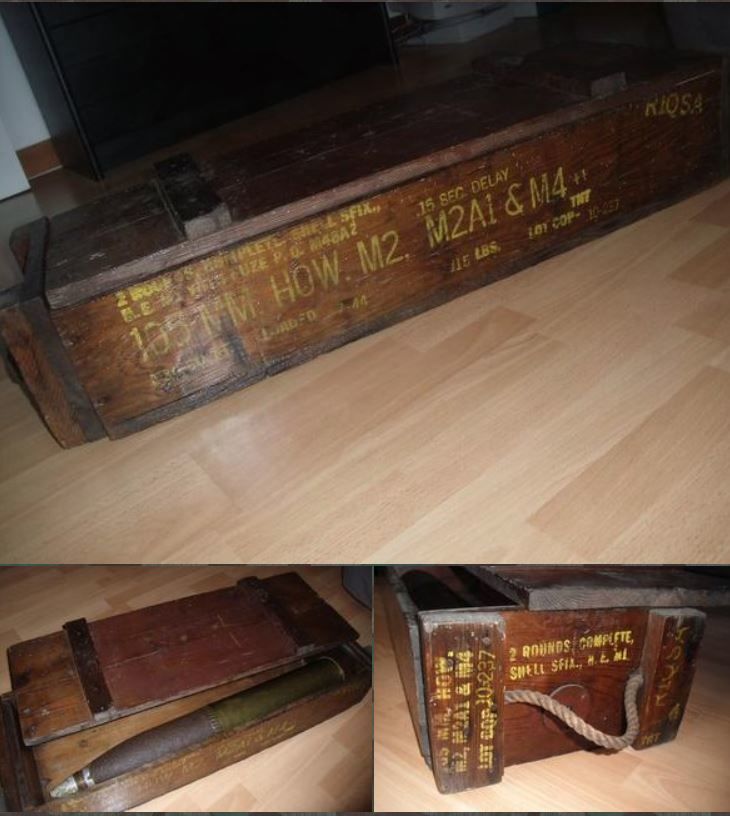 Ammunition wood box for 105 HOWITZER scale 1 16 3D print model_2