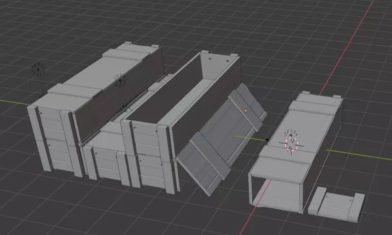 Ammunition wood box for 105 HOWITZER scale 1 16 3D print model_0