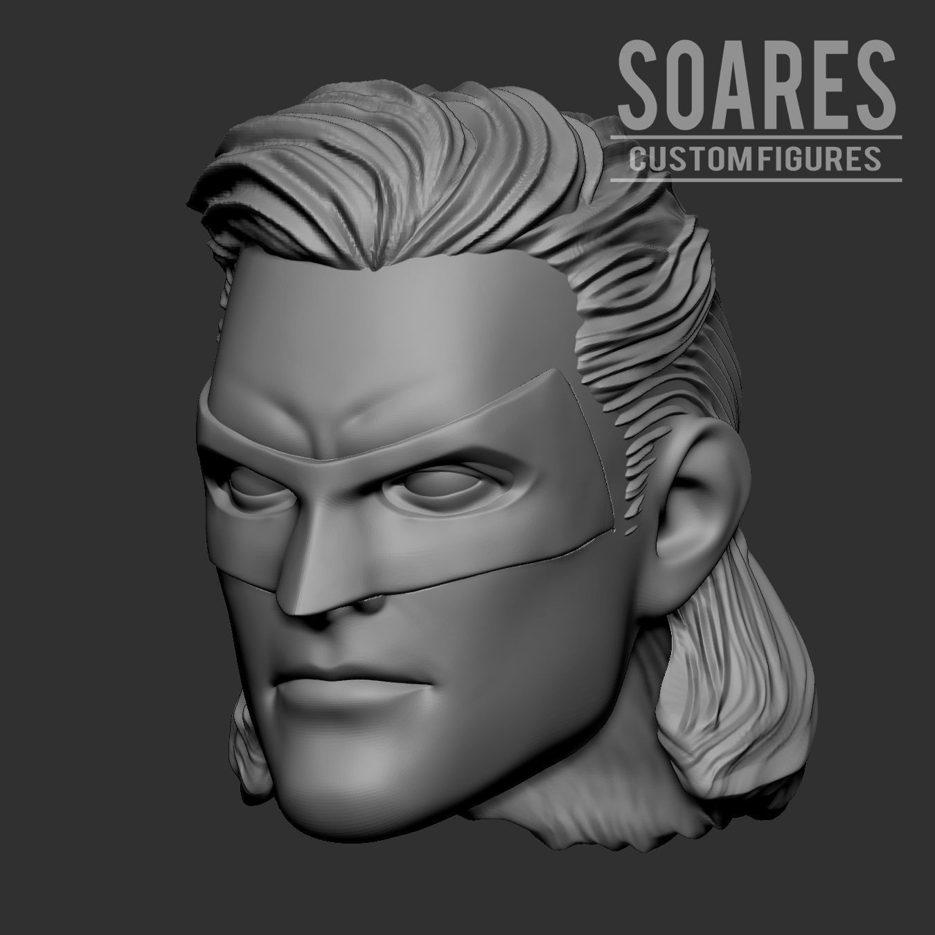 Classic NightWing Head 3D print model  3D print model_4