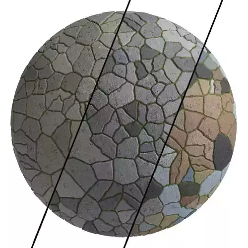 Grass Stone Materials6- By 3 color Pbr By Sbsar 4k