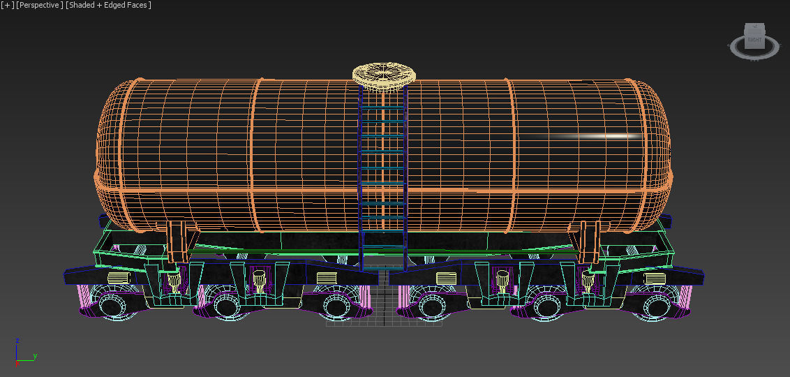 Train tank car - tank car 3D model_8