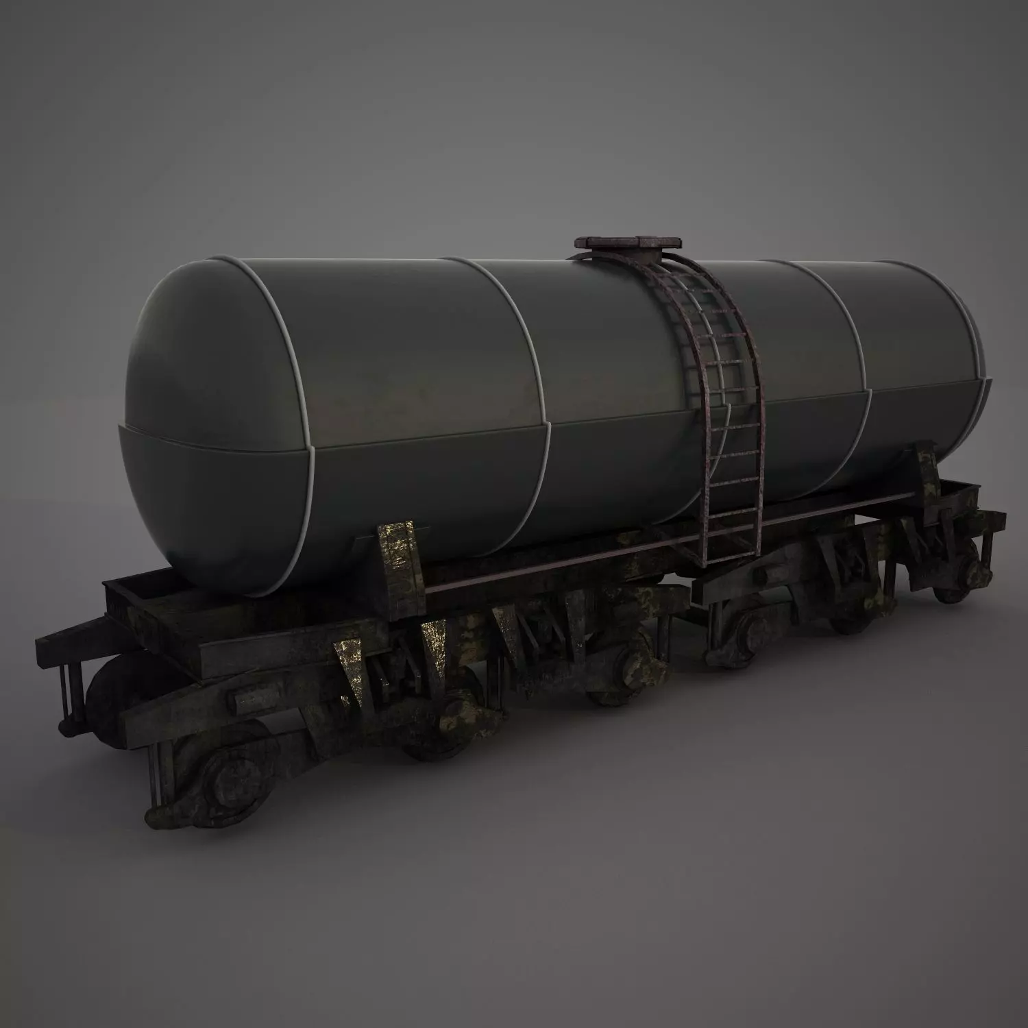 Train tank car - tank car 3D model_0