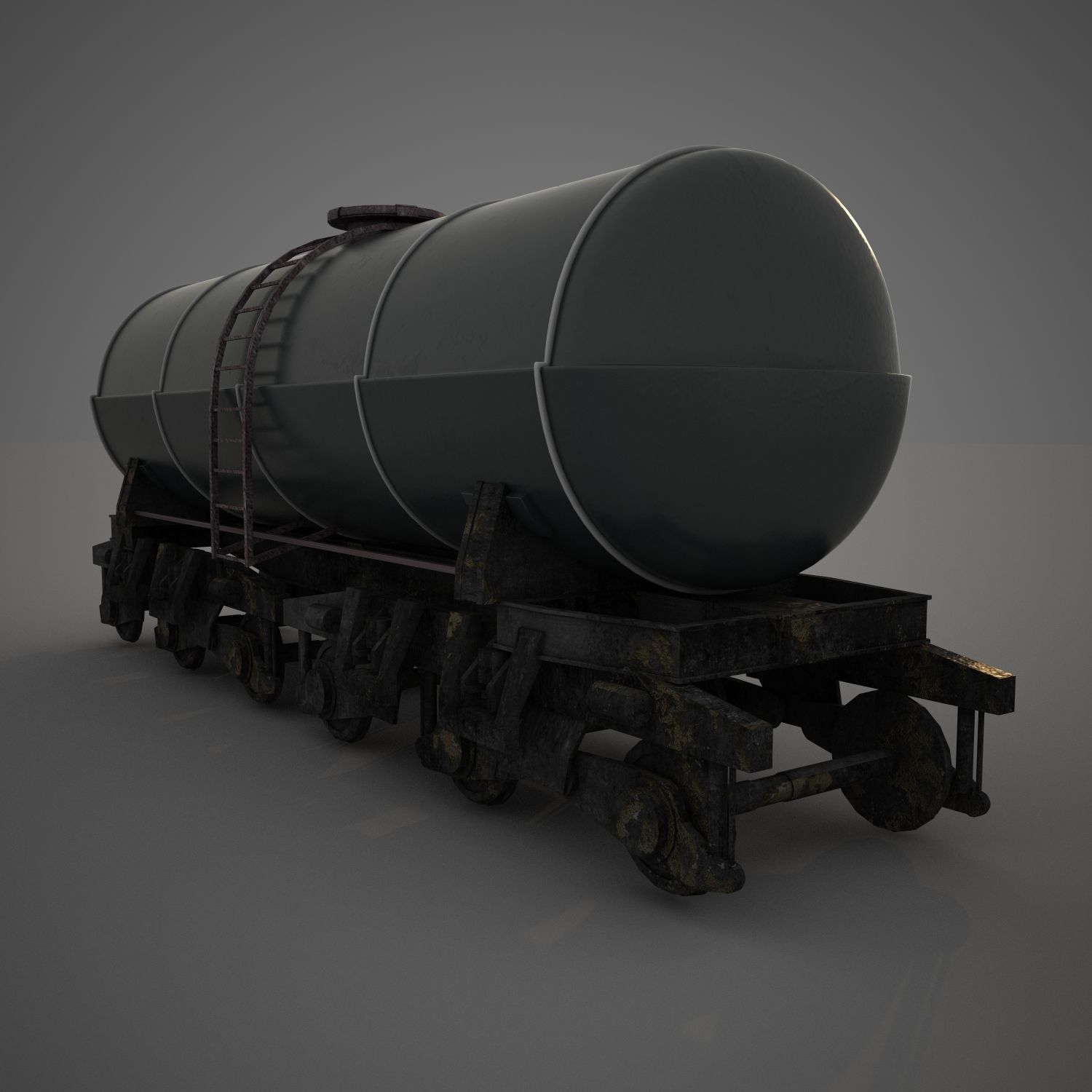 Train tank car - tank car 3D model_3