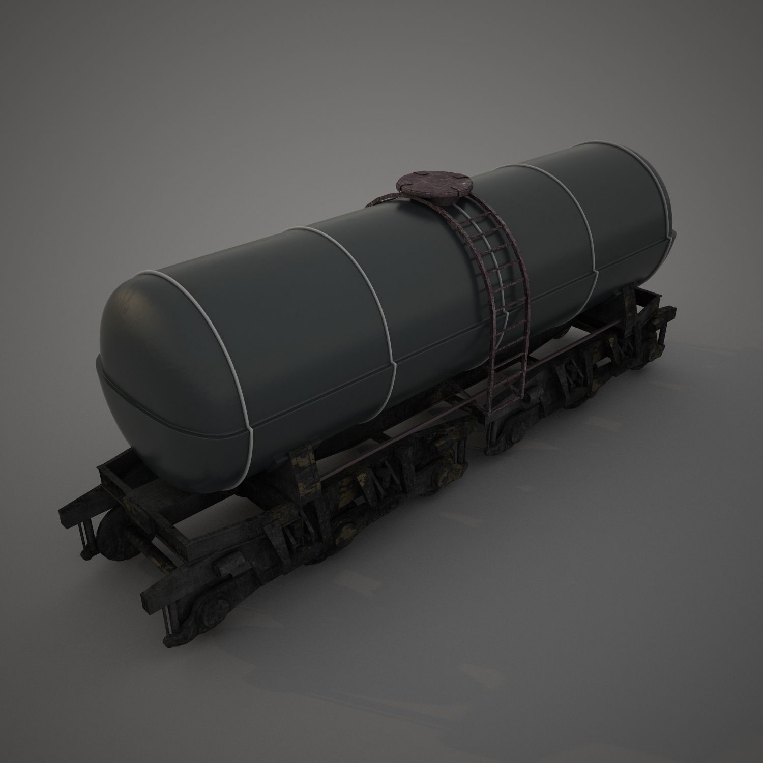 Train tank car - tank car 3D model_2