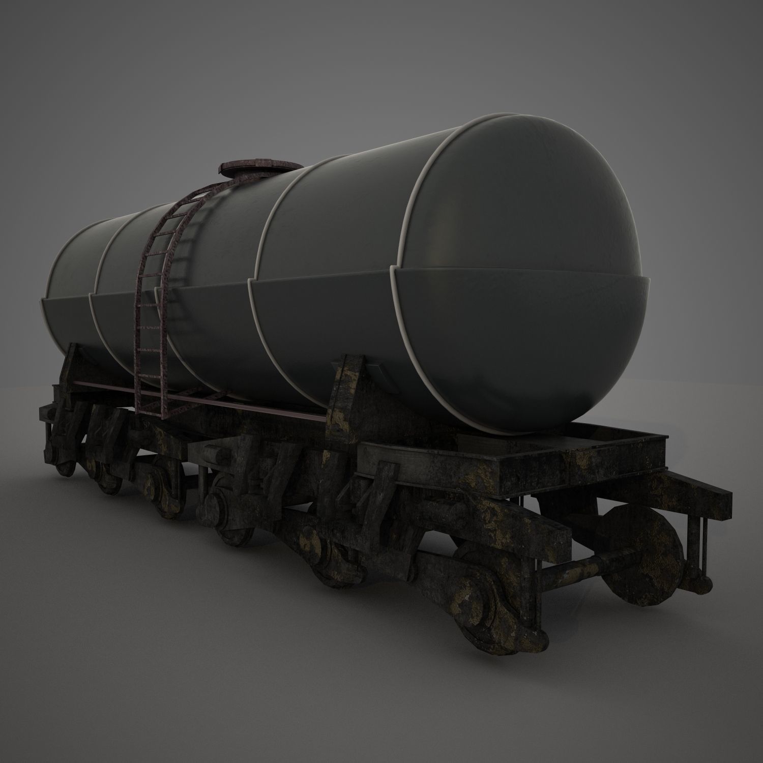 Train tank car - tank car 3D model_1