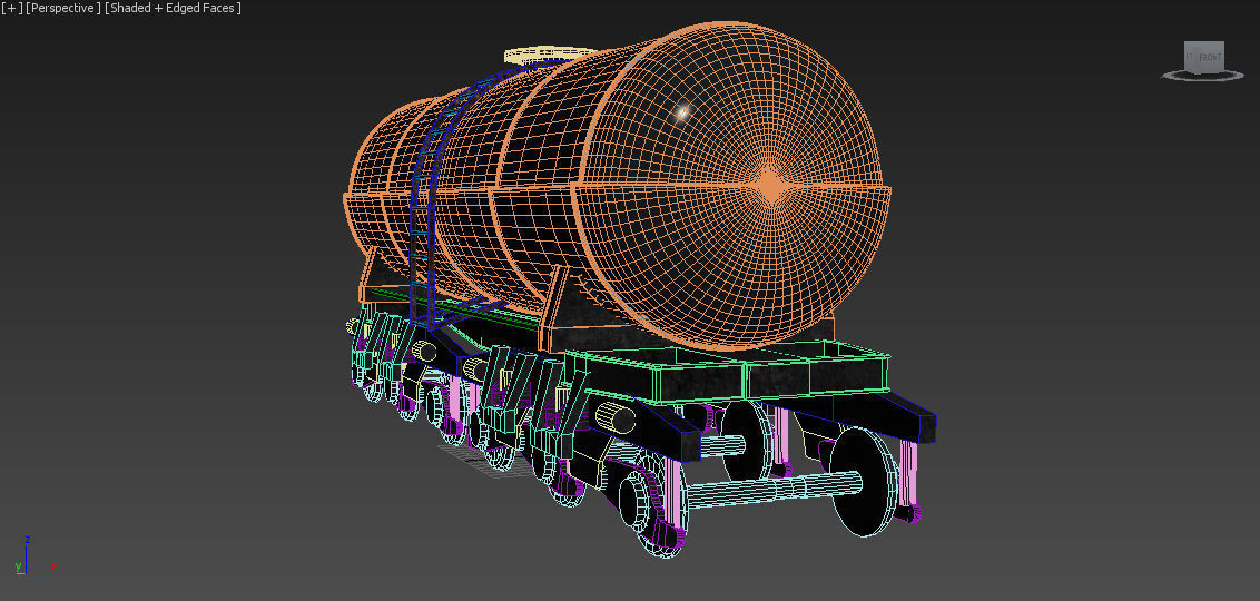 Train tank car - tank car 3D model_7