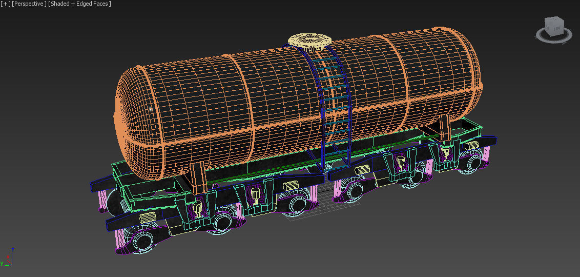 Train tank car - tank car 3D model_5