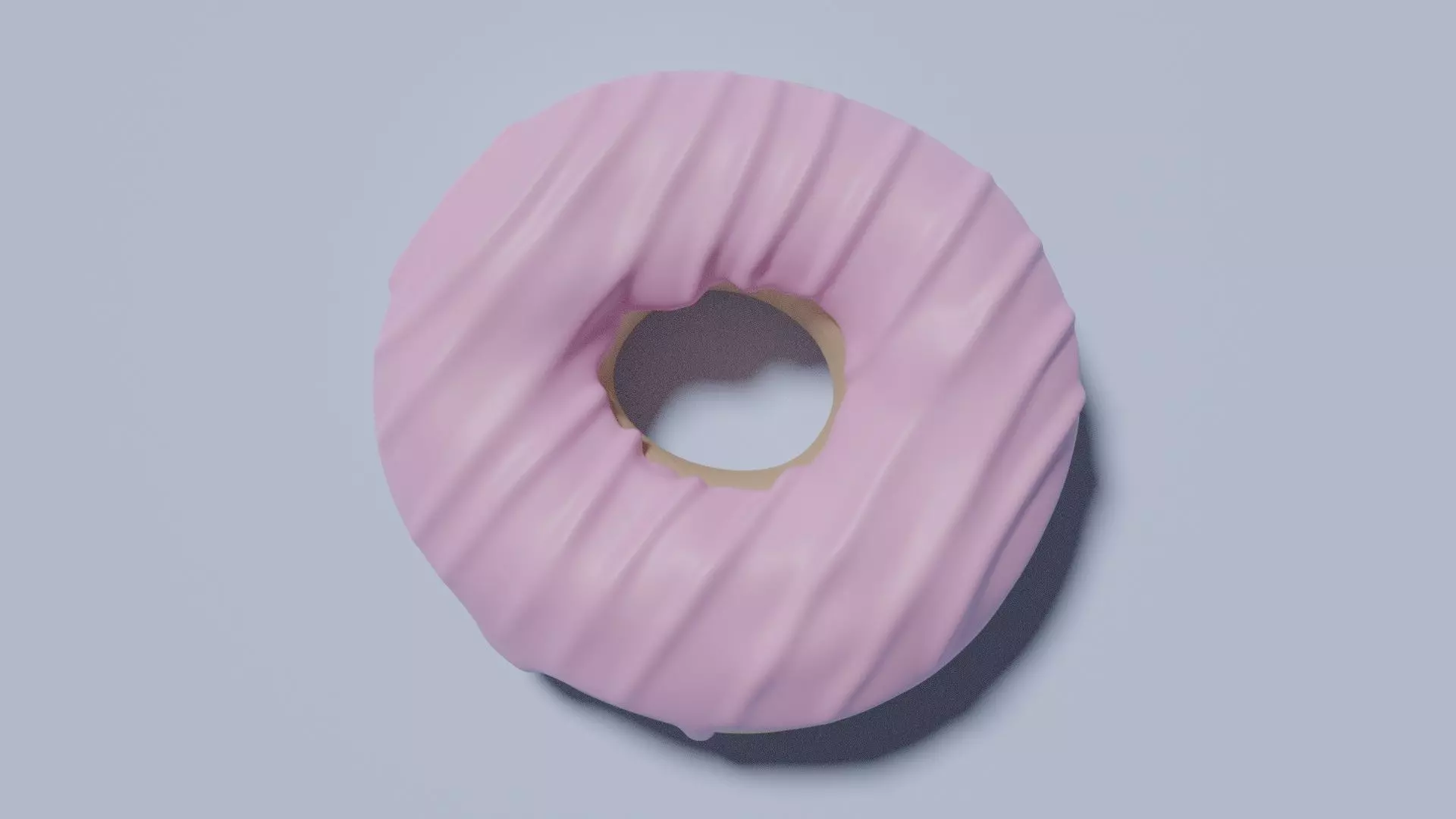 Pink Donut 3D model_0